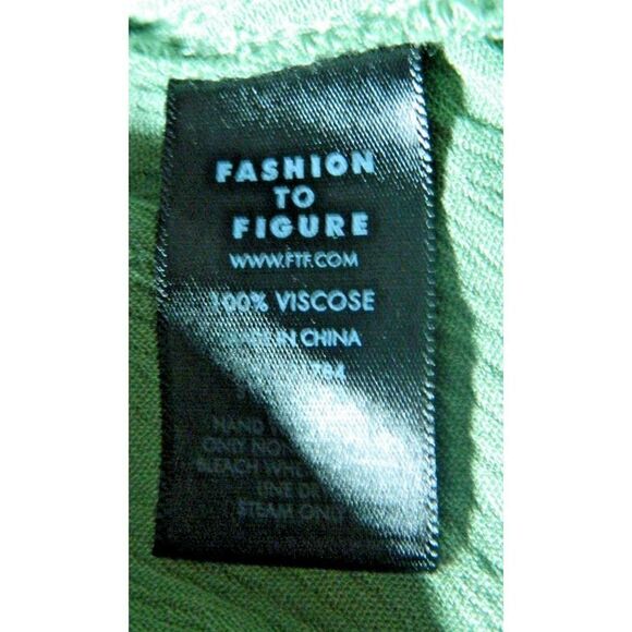 Fashion to Figure Pants Size‎  3  Green Gauze Lightweight Elastic Waist Wide Leg - Picture 12 of 14